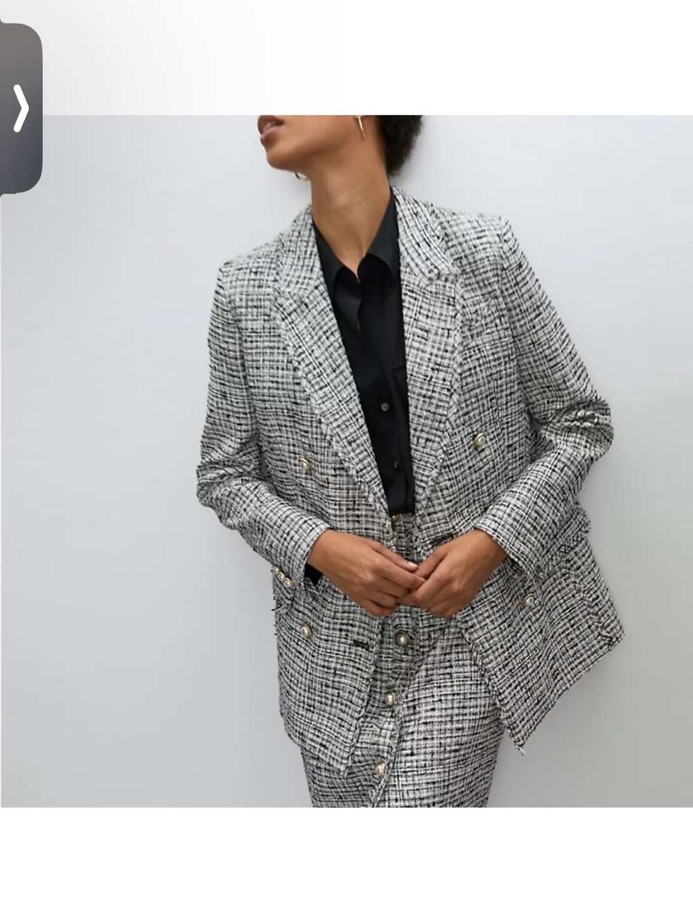 NWT ARITIZIA BABATON Samuel Double Breasted Tweed Blazer 00